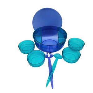 Vintage Tupperware Preludio WaterColor Salad Set dipping trays NEW